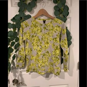 JCrew floral sweatshirt